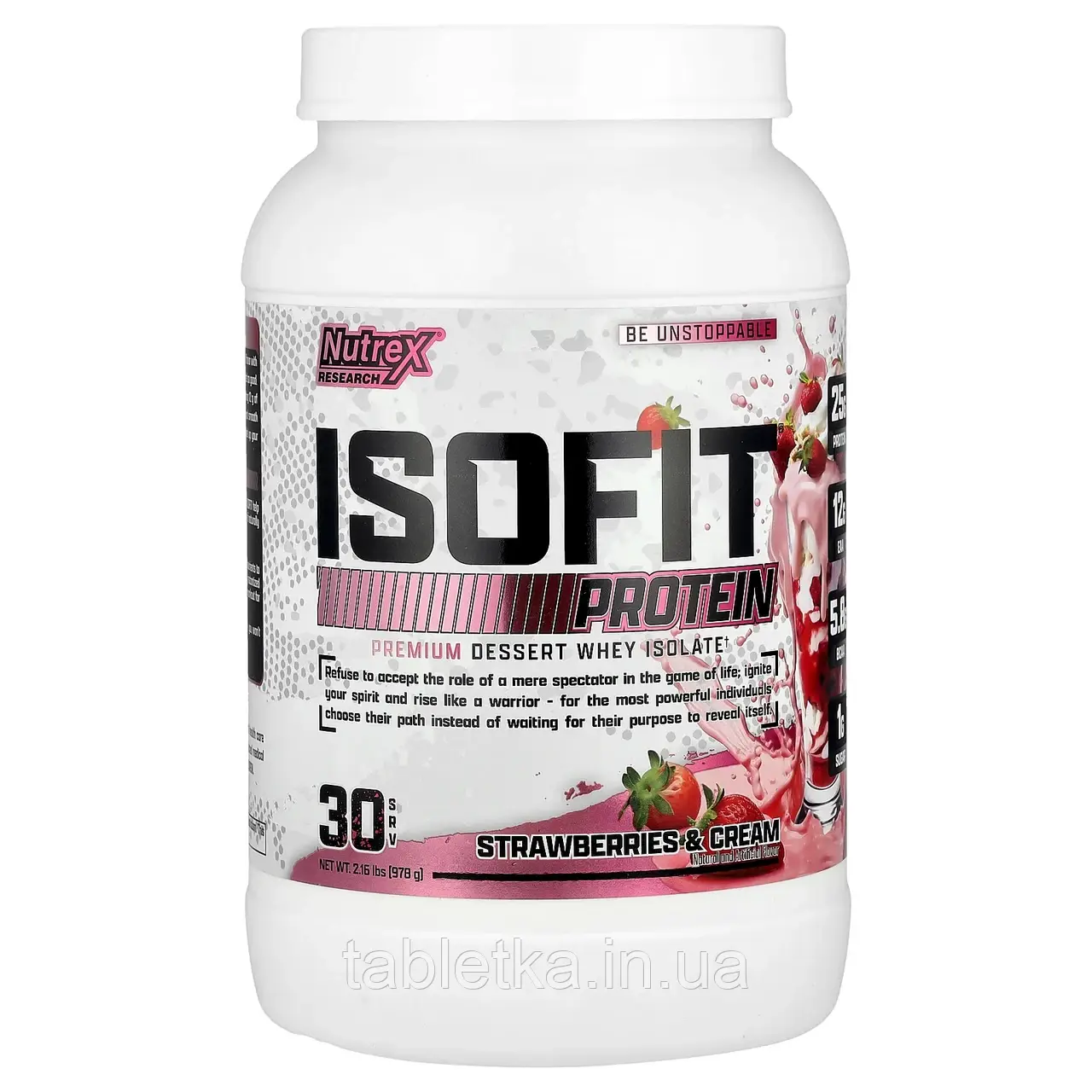 Nutrex Research, IsoFit, зі смаком полуниці з вершками, 978 г (2,2 фунта) Днепр Дніпро