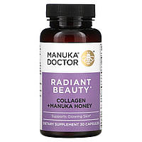 Manuka Doctor, Radiant Beauty, колаген і мед манука' 30 капсул