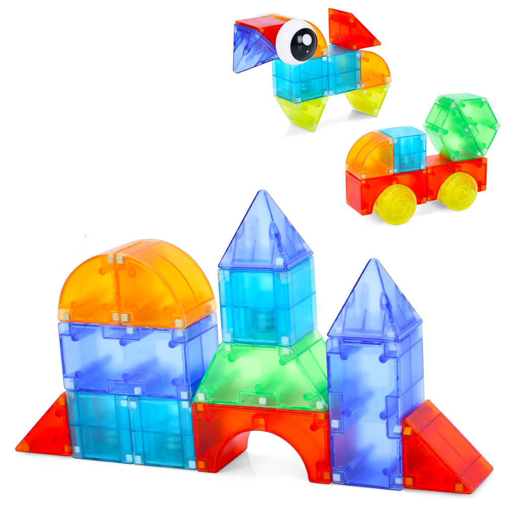 Конструктор магнітний 34 деталі зі світлом 2203, фото 1