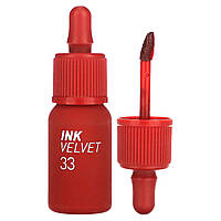 Peripera, Тинт для губ Ink Velvet, 33 Pure Red, 4 г (0,14 унції)