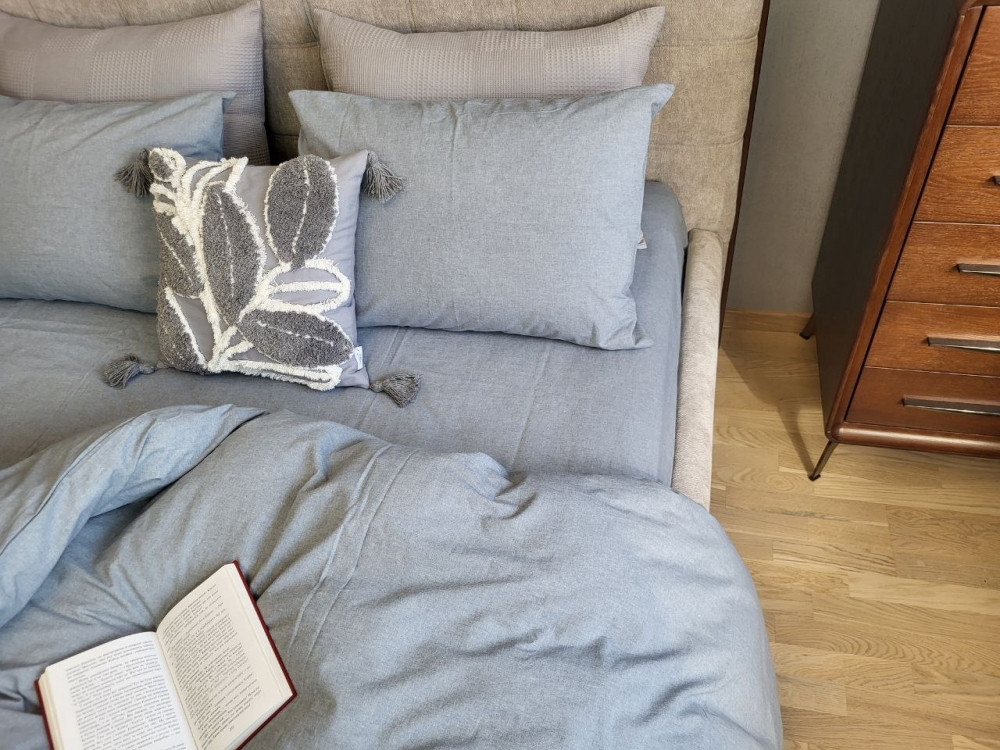 Slate Gray, Washed Cotton W1011 (Двоспальний)