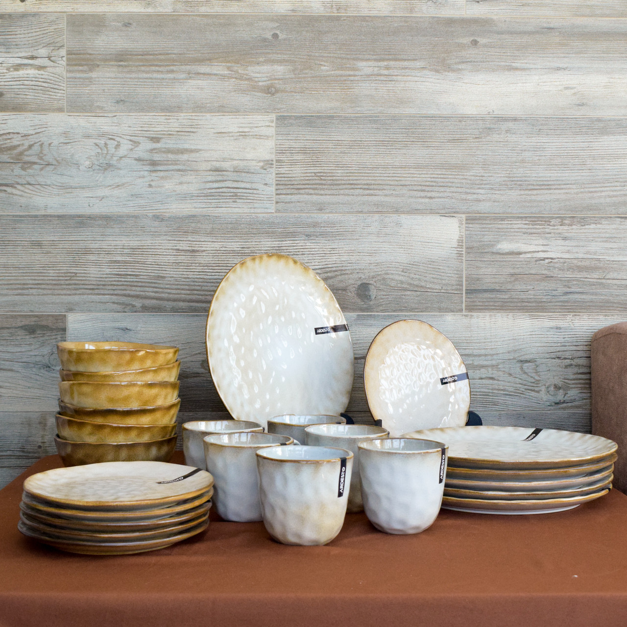 Сервіз керамічний Ardesto Umbria бежевий 24 предмети
