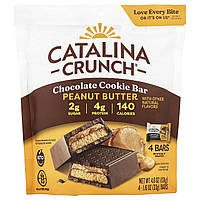 Catalina Crunch, Шоколадне печиво, арахісова паста, 4 плитки, 33 г (1,16 унції)