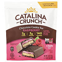 Catalina Crunch, Шоколадне печиво, малинове, 4 батончики, 33 г (1,16 унції)
