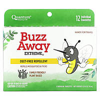 Quantum Health, Buzz Away Extreme, 12 індивідуальних серветок