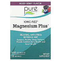 Pure Essence, Ionic-Fizz, Magnesium Plus, ягідне асорті, 15 стиків по 5,7 г (0,2 унції)