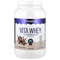 Vitauthority, Active, Vita Whey, протеїнова суміш для приготування напою, шоколад, 990 г (2,18 фунта)