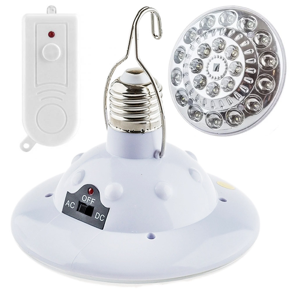 Акумуляторна лампа в патрон Е27 + пульт, SL-678 / Аварійна лампочка для кемпінгу / Підвісна лампа ліхтар, фото 1