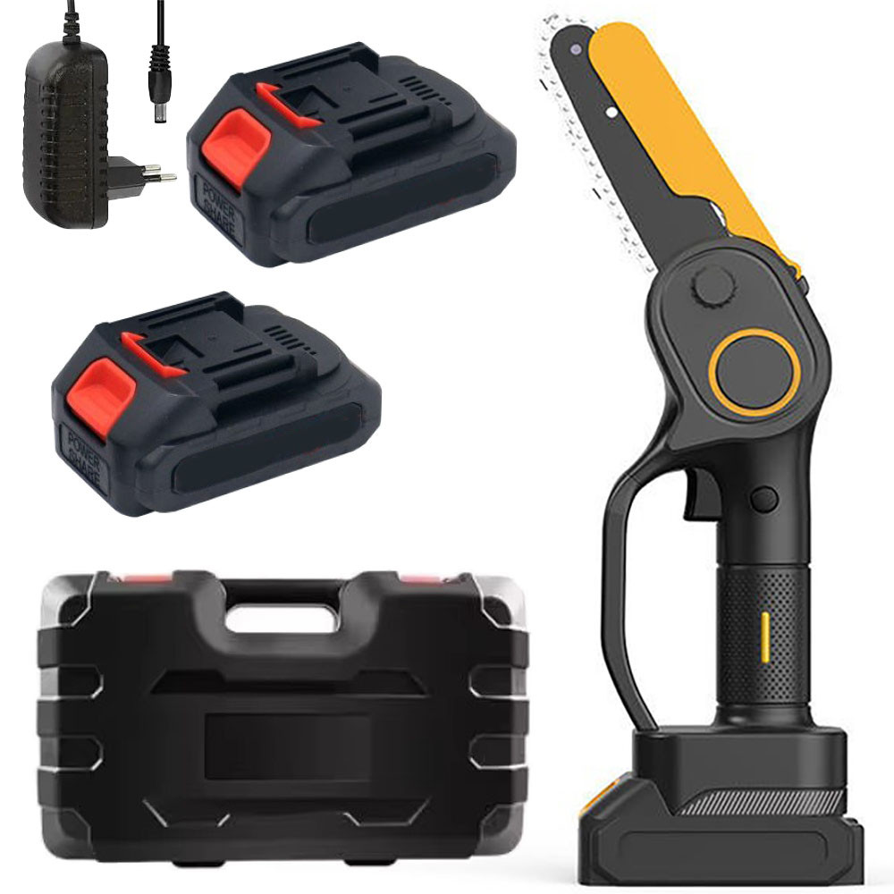 Акумуляторна пила 4", 1400Вт + 2 АКБ у кейсі, AT-CS0301 / Міні пила акумуляторна / Ручна електропила, фото 1