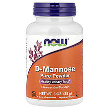 D-манноза, Certified Organic D-Mannose, Now Foods, органік, чистий порошок, 85 г
