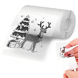 1 шт Клейкий папір прозорий для міні принтера 5,7x2,5см, 3м / Термопапір для наклейок