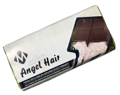 Шоколад Melidya Angel Hair молочний із фісташковим кремом і солодкою ватою пішманіє 165 грамів, фото 1