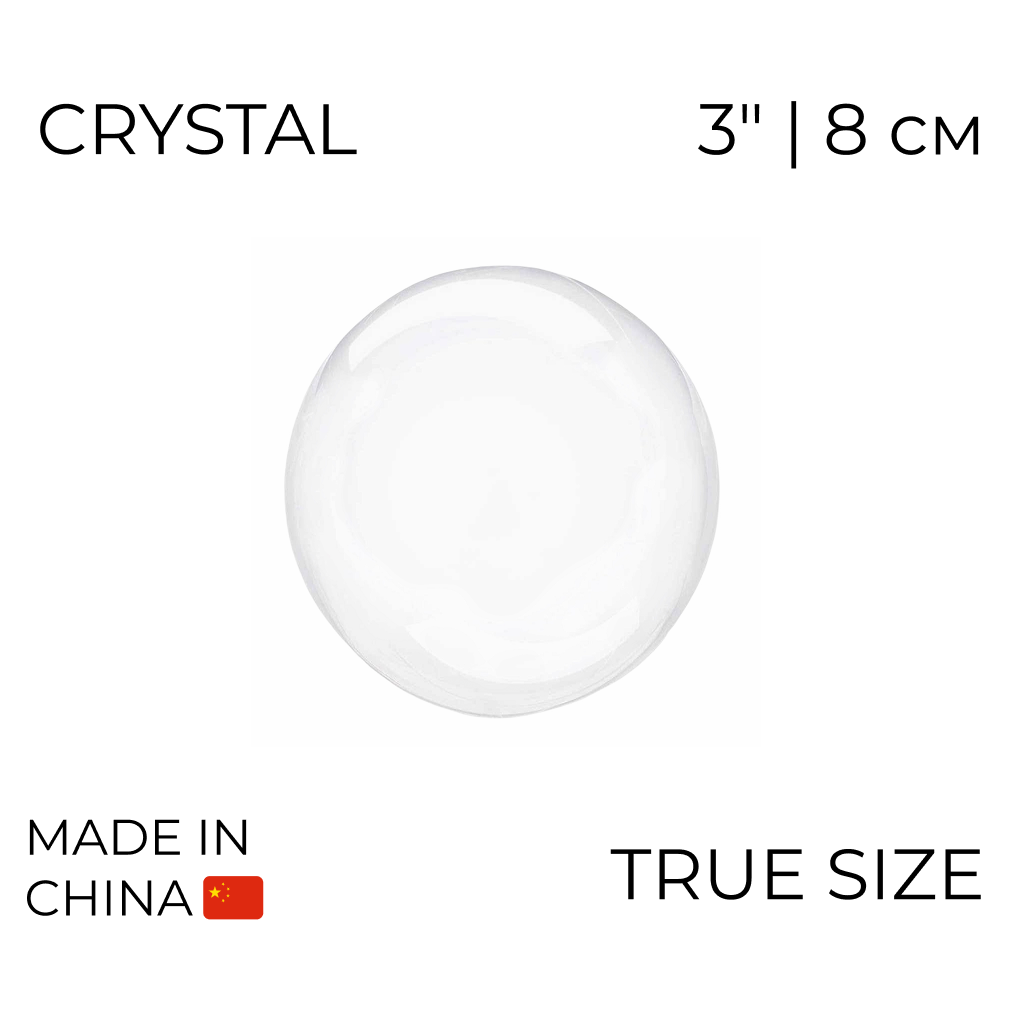 Куля Bubbles True size 3" | 8 см КИТАЙ-КТ Прозора
