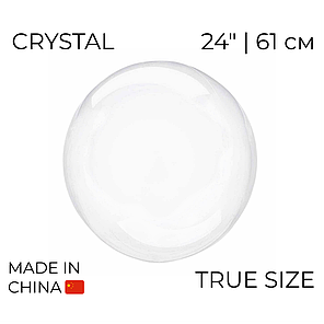 Куля Bubbles True size 24" | 61 см КИТАЙ-КТ Прозора, фото 1