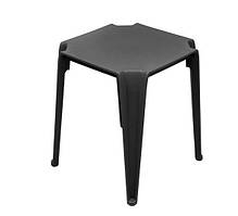 Столик-табурет приставний Lottie пластик графіт 39,6*39,6*46,5 (Time EcoTM)
