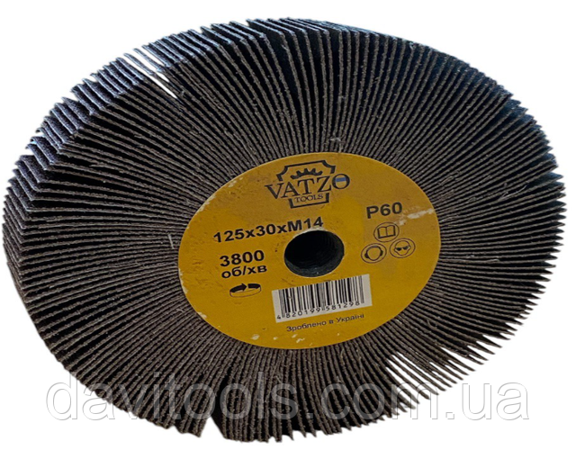Круг шлифовальный лепестковый  D125 d м14  B30 P40 КШЛ VATZO