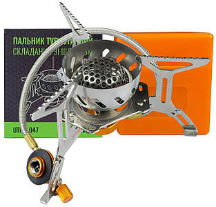 Газовий пальник Tramp UTRG-047 | Економний пальник-насадка зі шлангом, вітрозахистом, з різьбовим з'єднанням, без п'єзопідпалу