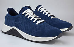 Кросівки сині замшеві літні з перфорацією чоловіче взуття повсякденне Rosso Avangard DolGa Blue Vel Perf