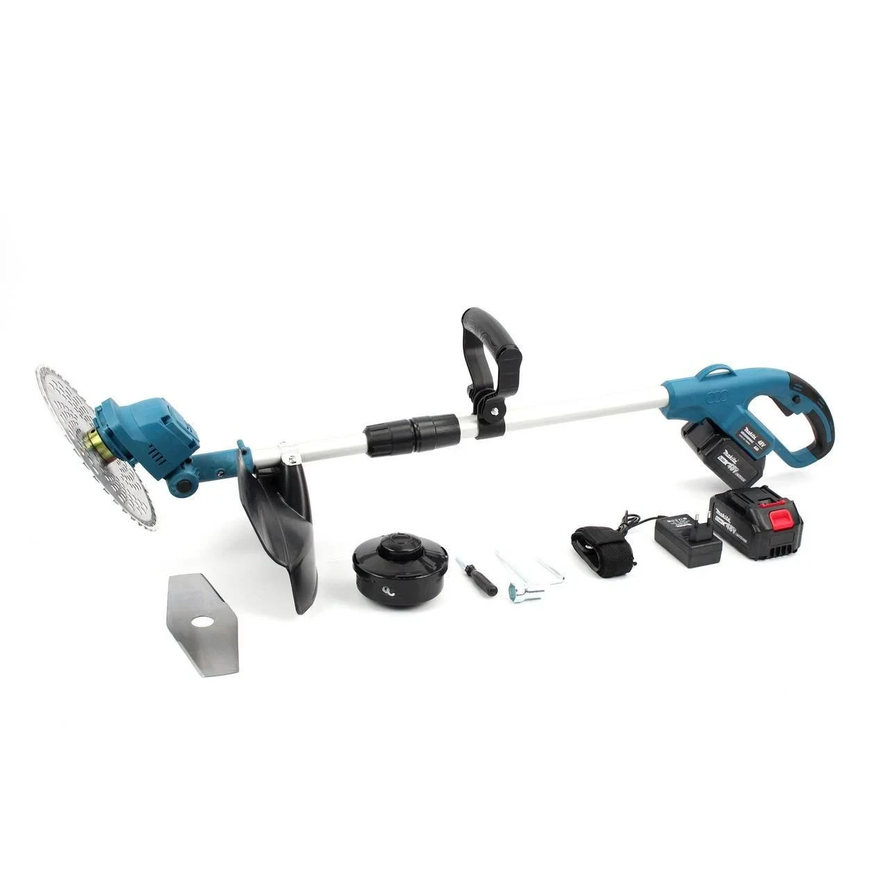 Потужний безщітковий Тример газонокосарка Makita UR120DW (36V, 6AH).  Дві великі АКБ.