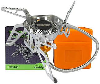 Газовий пальник Tramp UTRG-046 | Економний різьбовий пальник-насадка зі шлангом, п`єзопідпалом та вітрозахистом