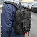 Міський рюкзак сумка URBAN чорний тканинний з ручками на 13 літрів Практичний Повсякденний ранець, фото 3