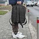 Міський рюкзак сумка URBAN чорний тканинний з ручками на 13 літрів Практичний Повсякденний ранець, фото 9