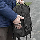 Міський рюкзак сумка URBAN чорний тканинний з ручками на 13 літрів Практичний Повсякденний ранець, фото 6