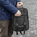 Міський рюкзак сумка URBAN чорний тканинний з ручками на 13 літрів Практичний Повсякденний ранець, фото 7