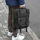 Міський рюкзак сумка URBAN чорний тканинний з ручками на 13 літрів Практичний Повсякденний ранець, фото 8