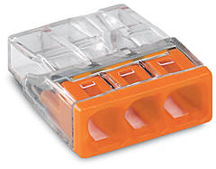 WAGO 2273-203 (3 дроти х до 2,5 мм2), клема сполучна, клемник, ваго, самозатискна