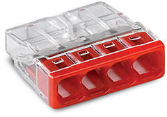 WAGO 2273-204 (4 дроти х до 2,5 мм2), клема сполучна, клемник, ваго, самозатискна