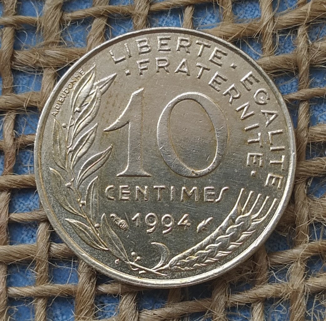 10 сантимiв 1994 року францiя
