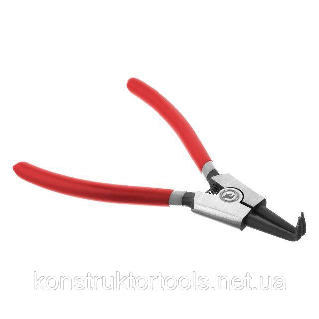 Щипці для зняття стопорных кілець 180 мм, вигнуті на розтискання INTERTOOL HT-7014, фото 1