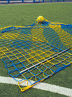 Комплект сіток D 3.5мм комірка 12см для міні-футболу, гандболу, футзалу (2 шт.) "Sport Ukraine" Жовто-синій