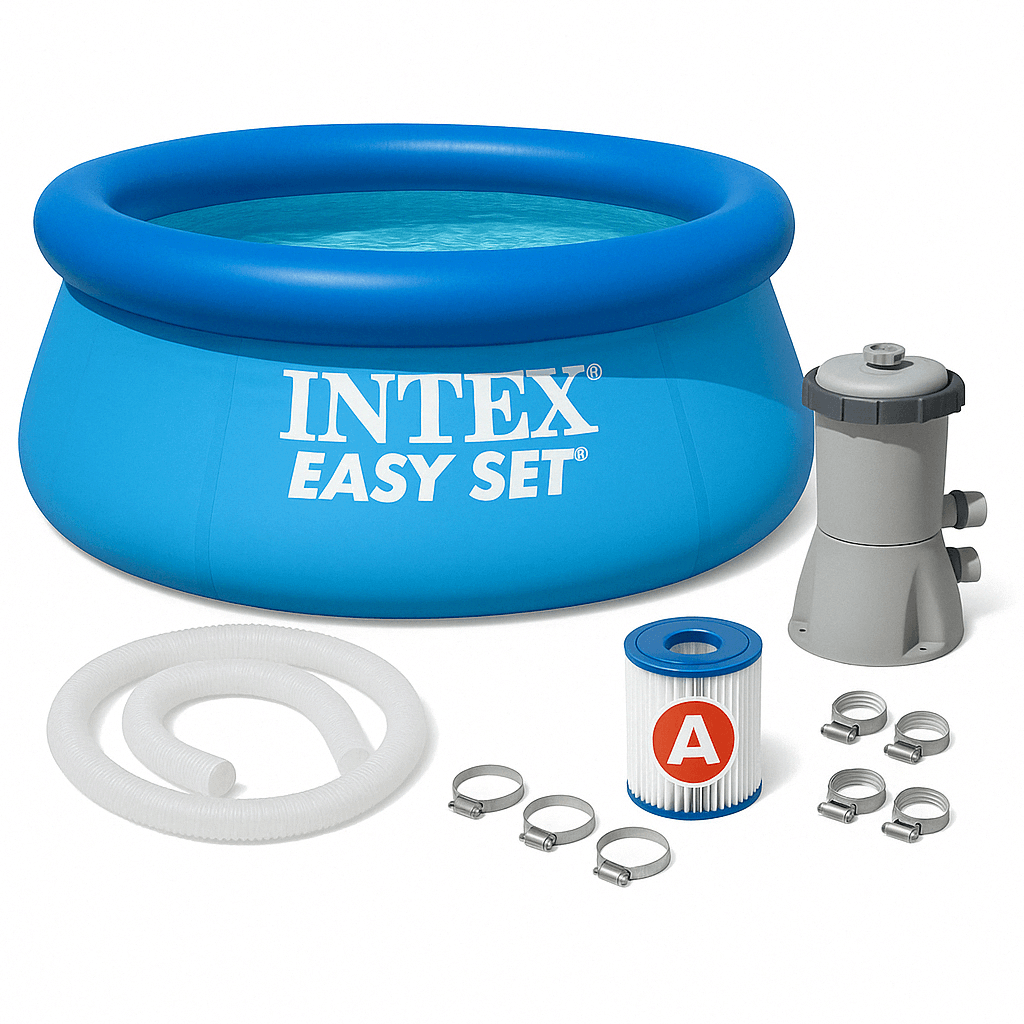Басейн Intex Easy Set 366×76 см з фільтром (артикул 28132) — надувний, для дачі та сім’ї