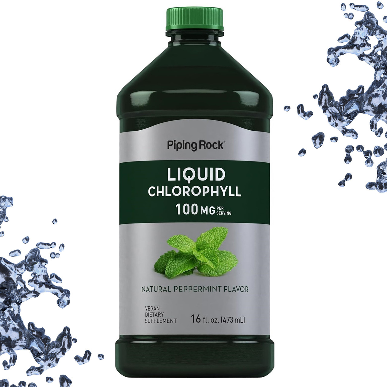 Рідкий Хлорофіл Piping Rock Liquid Chlorophyll 100 мг на порцію М'ятний смак, 473 мл