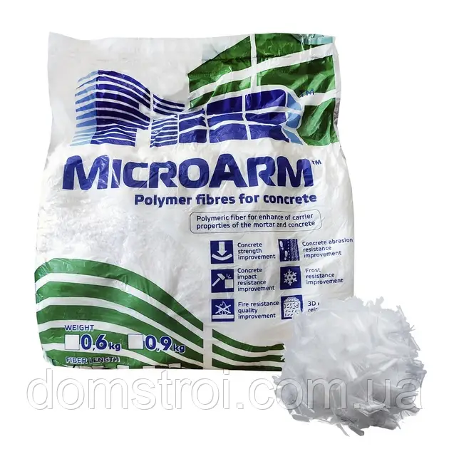 Фіброволокно армуюче поліпропіленове 12 мм (0,6 кг)