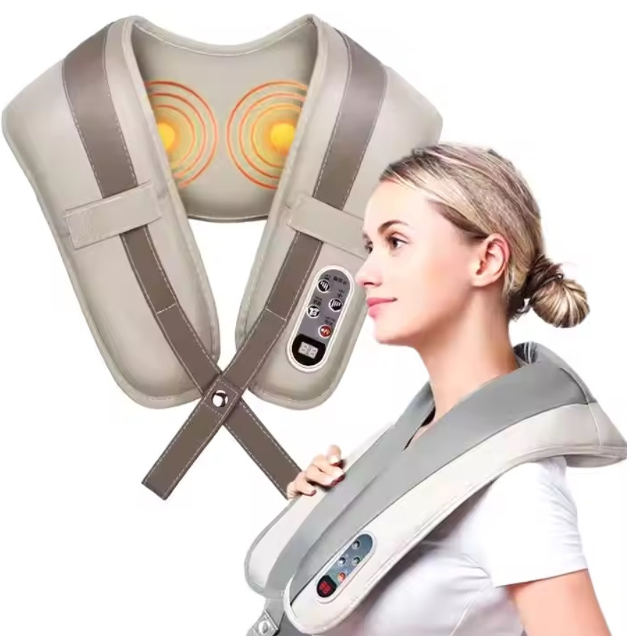 Cervical Massage Shawls Ударний вібромасажер для спини, плечей і шиї, Вібраційно-ударний масажер