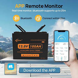 Акумулятор Jsdsolar J12100 LIFePO4 100A,12.8 V (для дому, котла, сонячних батарей)