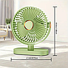 Вентилятор настільний 4.5вт 5 швидкості LED-підсвічування Z501 салатовий, фото 10