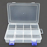 Контейнер для зберігання фурнітури та бісеру з кришкою та 8 відділеннями, Органайзер для дрібних деталей та Ардуїно, фото 6