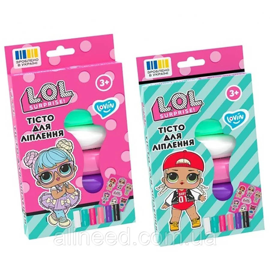 Набір для ліплення з тістом L.O.L. Surprise! LOL41245 у стиках 6 кольорів, фото 1