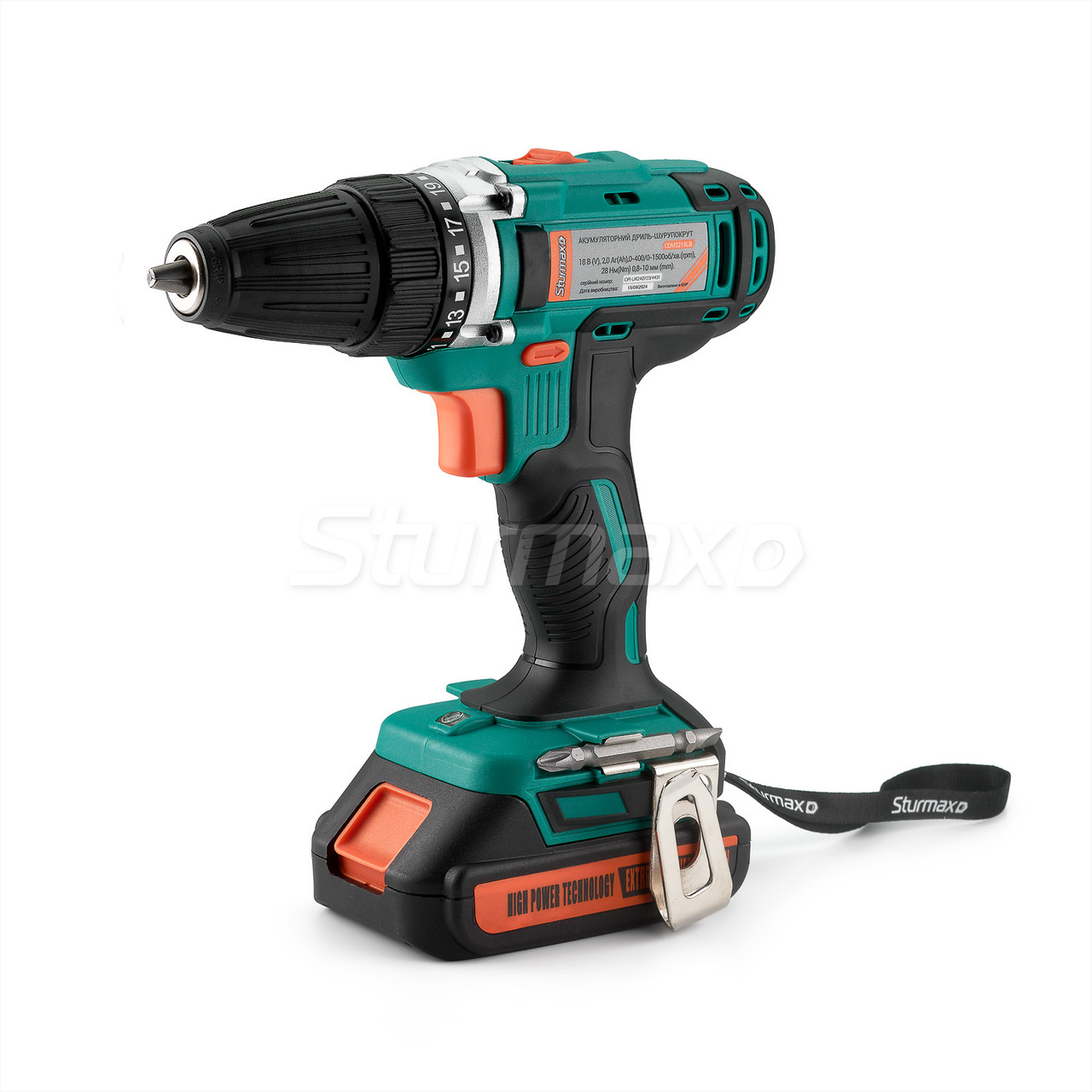 Шурупокрут акумуляторний 18В Sturmax CDM3218LB, фото 1