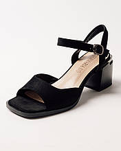 Босоніжки на підборах Aifоrmaria 377021968 чорні шкіра