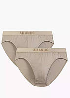 Труси ATLANTIC 2BMР - 013 набір чоловічих трусів АТЛАНТІК бріфи пімакотон+модал 2 шт бежеві