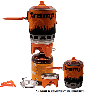 Інтегрована система приготування їжі Tramp Tramp UTRG-049 Orange, 800 мл | Портативний туристичний набір посуду з пальником