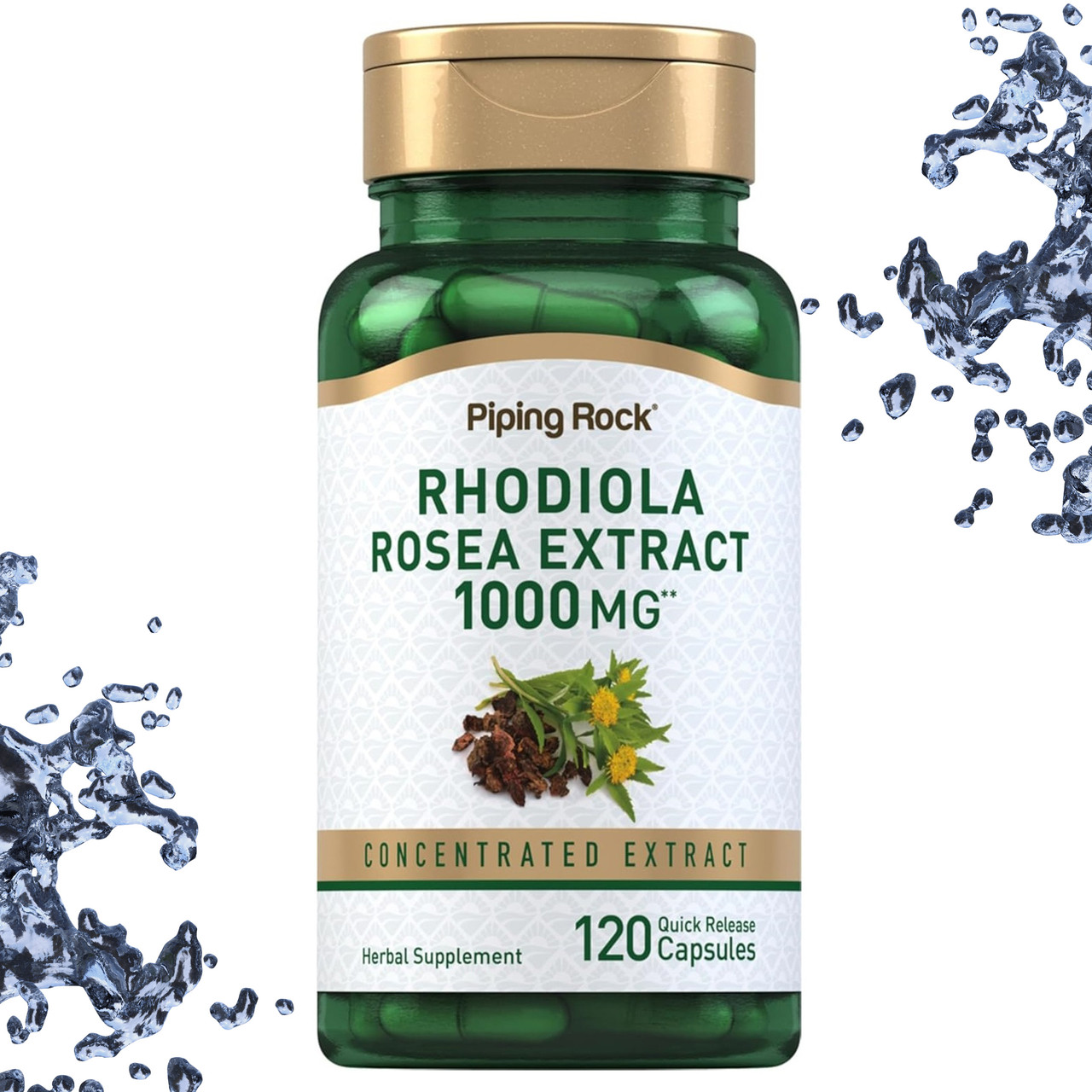 Родіола Piping Rock Rhodiola Rosea Extract 1000 мг, 120 капсул