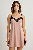 Шовковий жіночий пеньюар персик