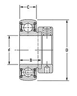 Підшипник NEUTRAL FH208-24, AEL208-108D1W33, GRA108NPPB, ES208-24G2