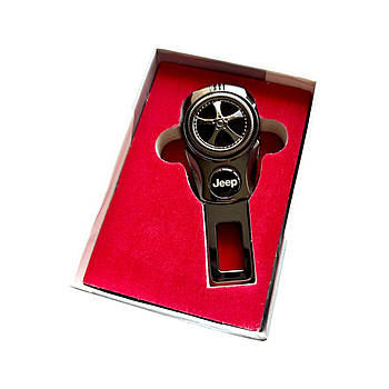 Заглушка – перехідник для ременів безпеки з логотипом Jeep, нікель